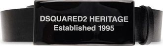Dsquared2 Heritage Leren Riem - Heren - Riemen - Zwart - 95 CM - Leer - Accessoires