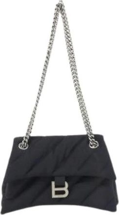 Balenciaga Pre-owned Shoulder Bags, female, Black, Size: ONE SIZE Pre-owned Nylon Shoulder Bag