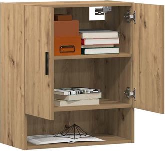Berkfield Home Wall Cabinet Artisan Oak 60x31x70 cm Engineered Wood in Brown | Size: 60 x 31 x 70 cm
