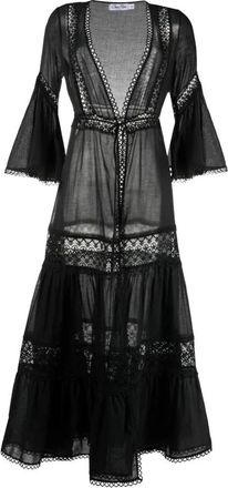 Charo Ruiz Ibiza Glen Bedspread - Dames - Maxi kleedjes - Zwart - XS - Kleedjes
