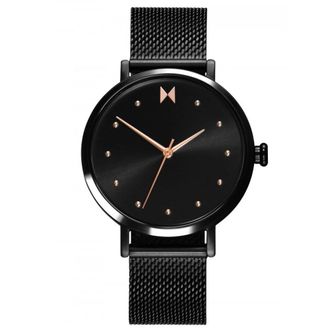 MVMT Watch Dot Zwart Roestvrij Staal - Dames - Horloges - Zwart - ONE Size - Accessoires