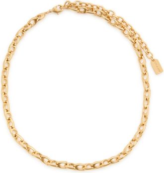 Coach Logo Chain Choker Necklace - Gold - One Size