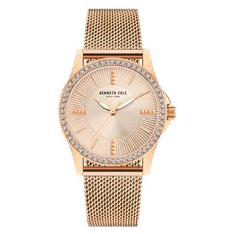 Kenneth Cole Quartz Crystal Rose Gold Dial Ladies Watch KCWLG2176801