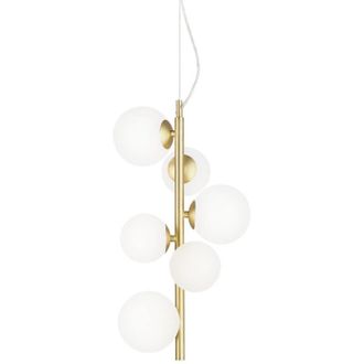 Ideal Lux Ideal Lux Perlage Plaf&oacute;n Colgante Globo 6 Luces Lat&oacute;n