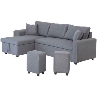 Happy Garden Happy Garden - Sof&aacute; Convertible Tony 3 Plazas Gris Chin&eacute;
