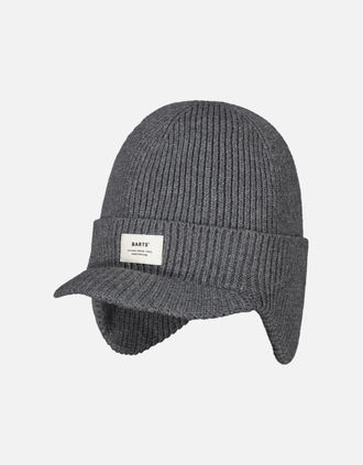 Barts Mens Barts Mens Coedy Knitted Beanie Hat with Earflaps - Grey - Size: ONE size