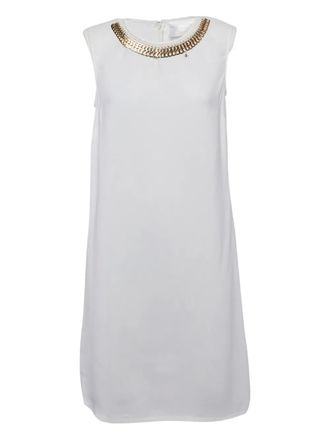 Elisabetta Franchi chain-link detailing midi dress - White