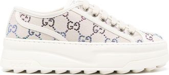 Gucci GG sneakers - women - Fabric/Canvas/Rubber - 40 - Neutrals