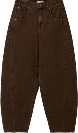 Aaiko Daley Co 526 Barrel Jeans - Dames - Jeans - Bruin - Maat: W28 Katoen