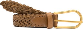Gianni Chiarini Womens Braided Leather Belt In Beige