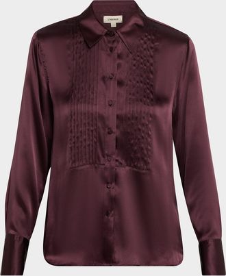 L'agence Divya Pintuck Tux Shirt