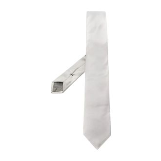 Emporio Armani Pure Silk Tie with Jacquard Micro-Motif - male - Emporio Armani - Ties - Gray - ONE SIZE - Accessories