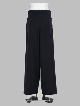 Max Mara Virgin Wool Wide-Leg Trousers - Blue