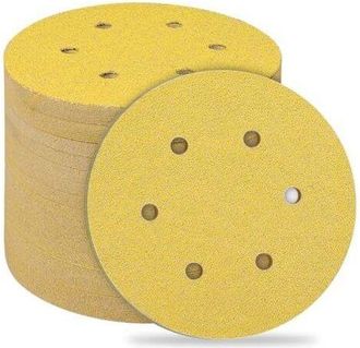 OEM Discos Abrasivos De 150 Mm, 40 Almohadillas De Lijado Redondas Con 6 Orificios, Grano 40, Para Lijar, Pulir Y Eliminar &Oacute;xido, Para Lijadoras Orbitales