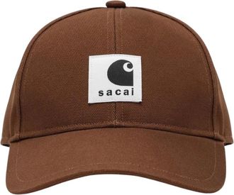 sacai Accessoires, Heren, Beige, ONE Size, Katoen, Duck Cap