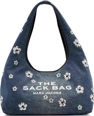 Marc Jacobs De Sequin Daisy Denim Sack Bag