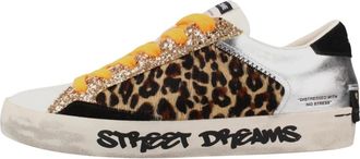 Crime London Schoenen, Dames, Veelkleurig, 38 EU, Leer, Distressed Platform