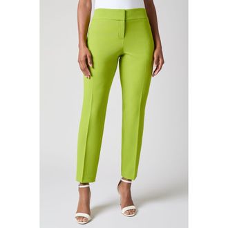 Kasper Flat Front Slim Pants in Kiwi at Nordstrom Rack, Size 10P