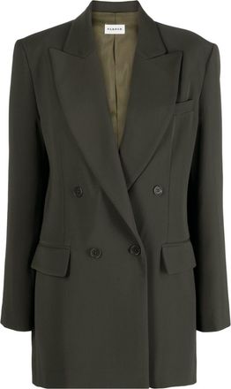 P.A.R.O.S.H. tailored double-breasted blazer - women - Polyester/Viscose/Acetate - M - Green