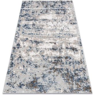 RugsX Rugsx - Alfombra Acr&iacute;lica Vals 8121 Abstracci&oacute;n Vintage Gris / Azul Grey 70x140 Cm