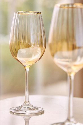 Anthropologie Waterfall Wine Glasses, Set of 4