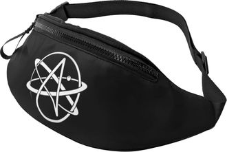 Generic Atheist Symbol Waist Packs Waist Bag With Headphone Jack Bumbags For Sport Running Cycling 14X35Cm