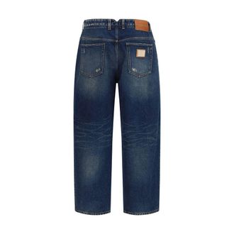 Dolce & Gabbana Cotton Relaxed Fit Jeans - Blue