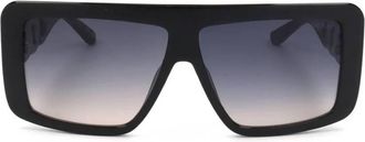 Guess Smoke Gradient Rectangular Ladies Sunglasses GU00109 01B 60