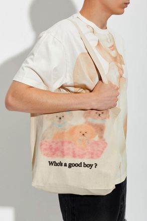 Carne Bollente Bag With Colorful Print, Mens, Beige