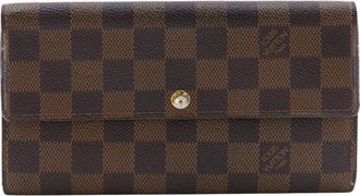 Louis Vuitton Brown Damier Canvas Long Wallet (Tri-Fold) (Pre-Owned)
