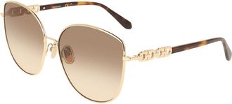 Ferragamo SF339S 747 Womens Sunglasses Gold Size 60