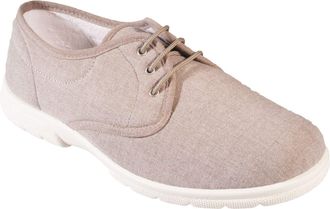 DB Shoes DB Shoes Troon Mens Extra Wide Fit Canvas Shoes (Taupe, Numeric_9)