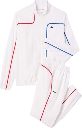 Lacoste Heren Kleurblok Tennis Trainingspak (Wit)