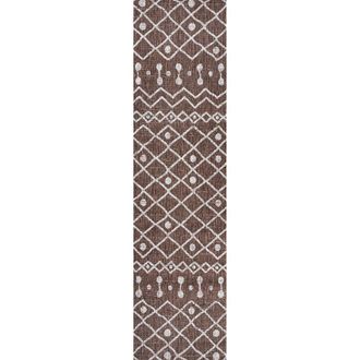 Jonathan Y Designs Nokat Bohemian Indoor/Outdoor Area Rug in Brown/beige at Nordstrom, Size 4Ft 0In X 6Ft 0In
