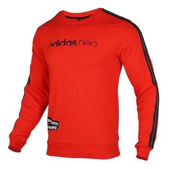 adidas neo M UT SWEAT Sports Round Neck Pullover Red EI4351