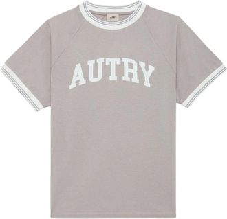 Autry Ronde hals T-shirt - Dames - T-shirts - Grijs - M - Katoen - Tops