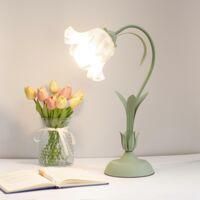 OEM L&aacute;mpara De Mesa Floral, L&aacute;mpara De Lectura, L&aacute;mpara De Noche Floral Vintage, L&aacute;mpara De Noche Decorativa Para Sala De Estar Y Dormitorio, L&aacute;mpara De M