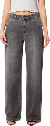 Rolla's Kate Mid Rise Baggy Jeans In Black Stone