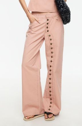 Lioness Penny Cotton Pants in Rose at Nordstrom, Size X-Large