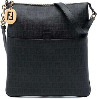 Fendi Pre-owned Cross Body Bags, female, Black, Size: ONE SIZE Pre-owned Zip Closure Shoulder Bag
