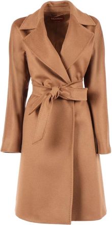Max Mara Dravenna Coat - Dames - Jas met riem - Bruin - XS - Wol - Jassen