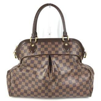 Louis Vuitton Damier Brown Ebene Damier Canvas Handbag Tote Bag (Pre-Owned)