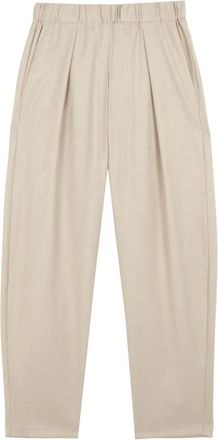 Cortana Tapered Broeken - Dames - Broeken - Beige - 2XS - Wol - Broeken