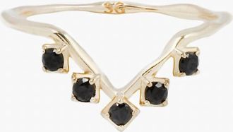 Studio Grun Womens Cleo Ring In Black Spinel