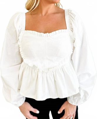 Merci Follow Your Heart Blouse In White