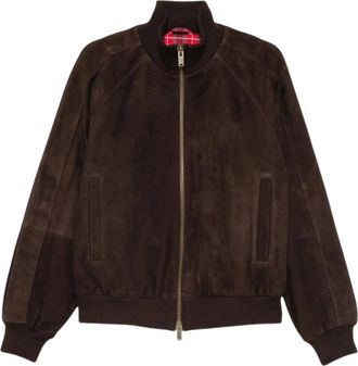 Baracuta Suede Bomber Jacket - Heren - Bomber jackets - Bruin - 2XS - Leer - Jassen