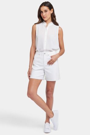NYDJ Berkyn Relaxed Denim Shorts Met Super Hoge Taille