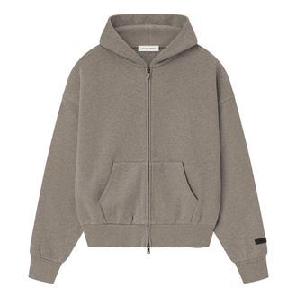 Fear of God SS25 Classic Fleece Zip-Up Hoodie Homestead Heather 192SP254783F