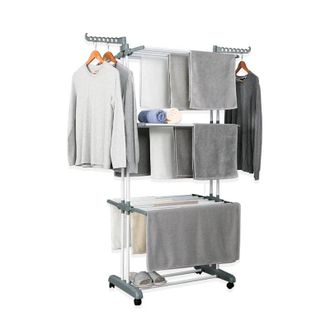 Herzberg Herzberg Hg-8034gry: Perchero M&oacute;vil Para Ropa - Gris