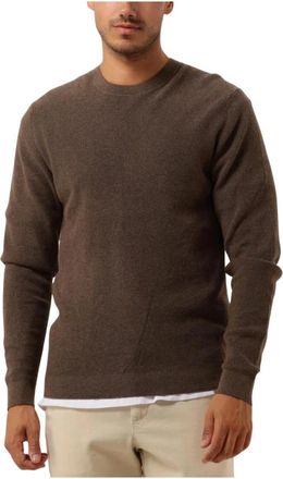 Matinique Bruine Trendy Trui & Vest - Heren - Ronde hals truien - Bruin - S - Truien & Vesten